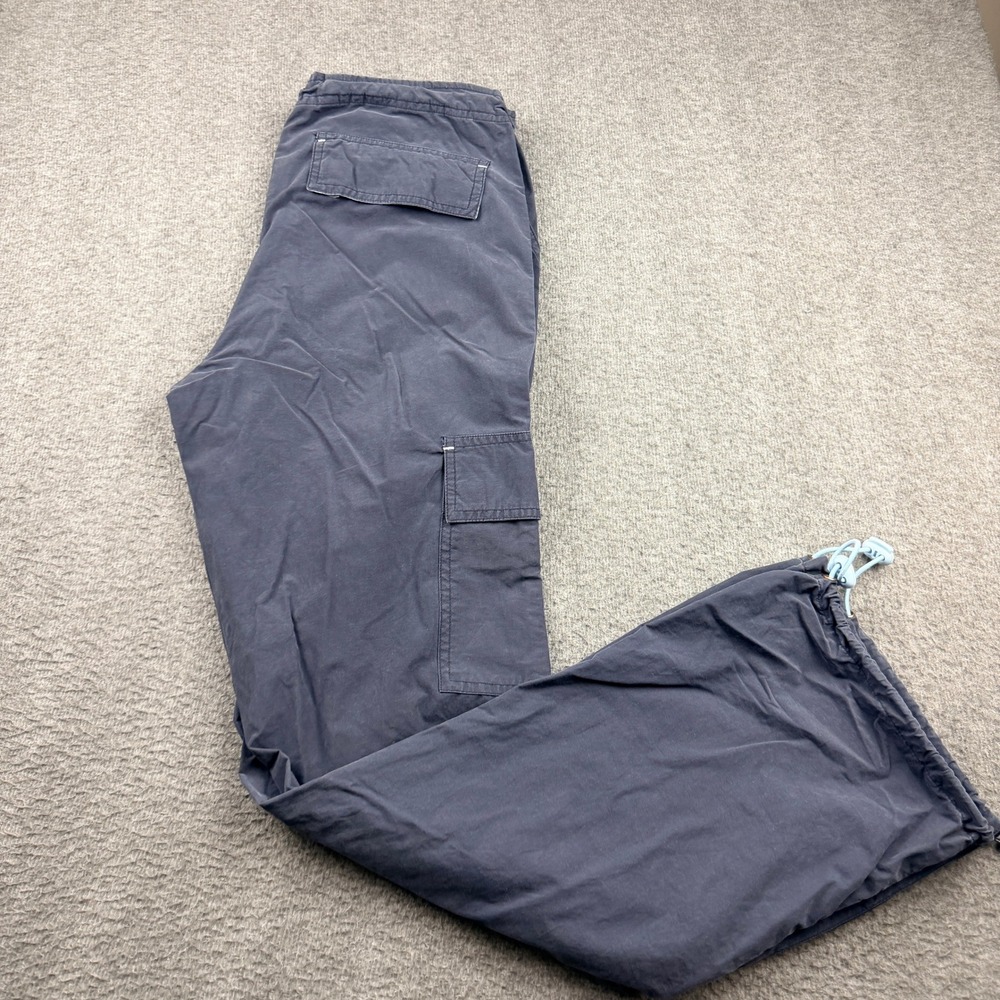 Rue21 Cargo Pants Women's 4 Blue Y2K Low Rise Drawstring Hem Cotton Blend